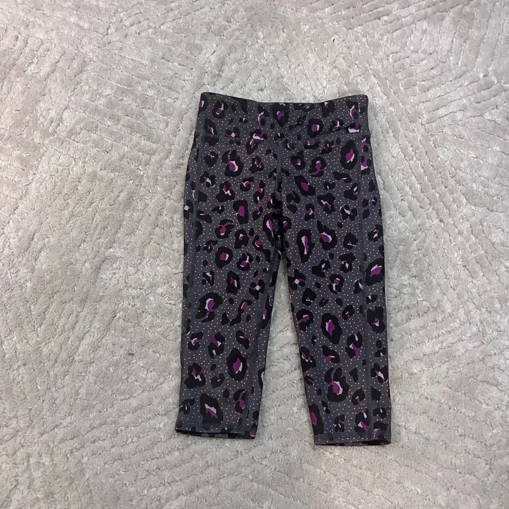 Old Navy Active Go-dry Leopard print Girl CapriSize 6 -7 Y